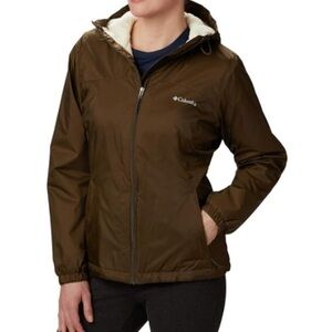 Columbia Womens Switchback Sherpa Lined Jacket | Olive Green small winter coat​​